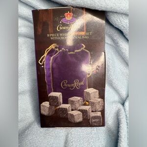 Brand New Crown Royal Whiskey Stone Set! 9 Piece